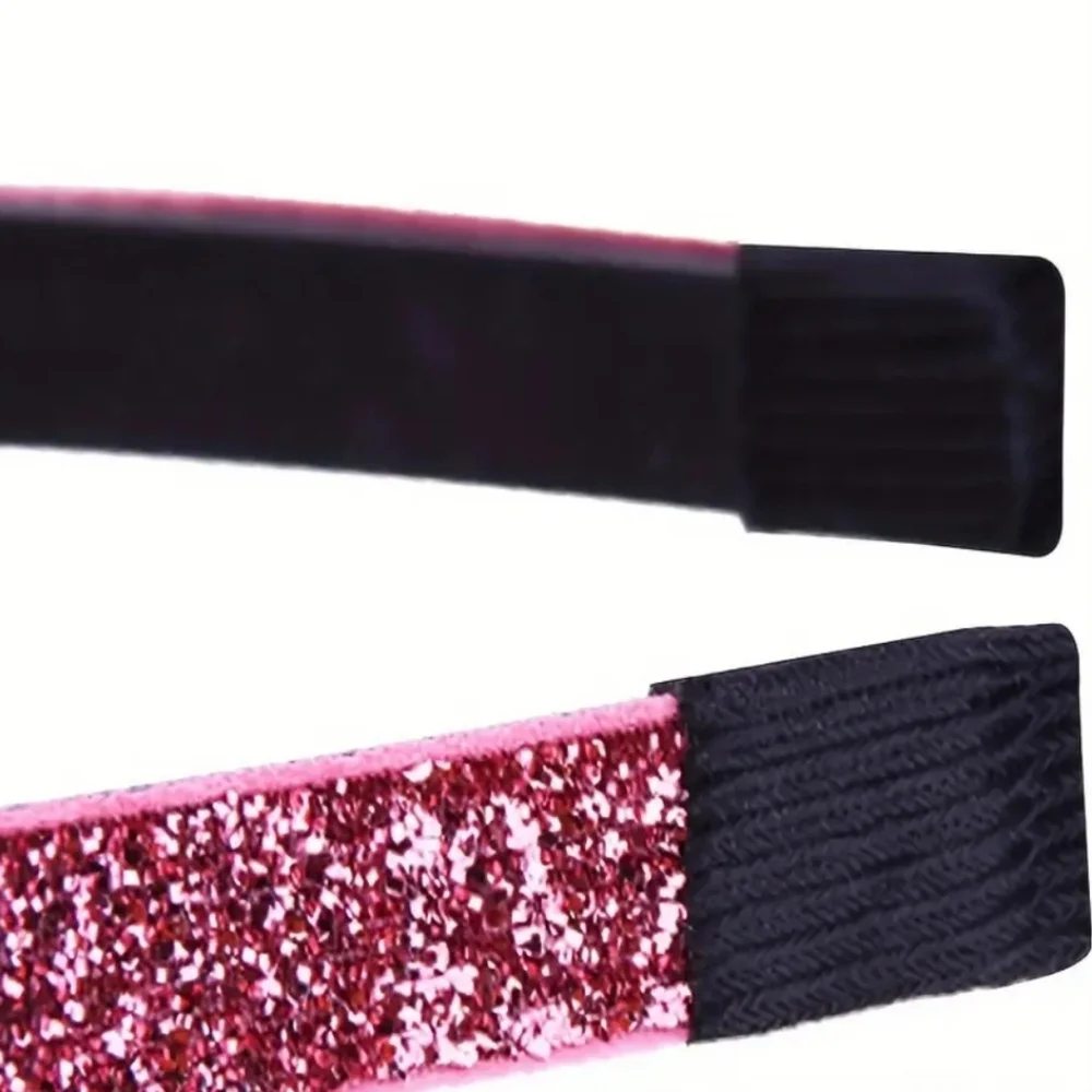 Rainbow Glitter Headbands, 3pc Set